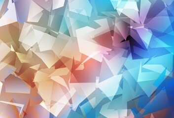 Obraz premium Light Blue, Yellow vector abstract polygonal template.