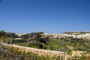 Naklejka premium Panorama of the island of Gozo, Malta