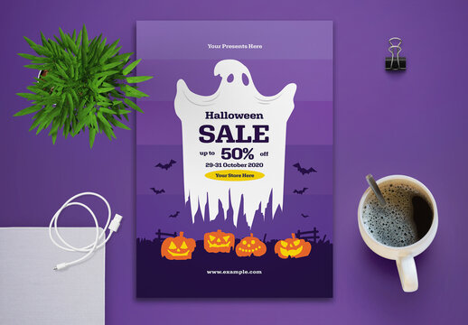 Halloween Sale Flyer Layout