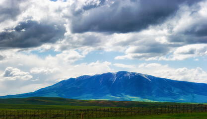 Wyoming Vast Landscape under dark clouds