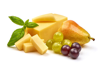 Holland cheese, isolated on white background