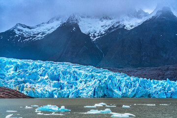 Blue Glacier Lake Torres del Paine National Park Chile