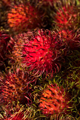 Raw Red Organic Rambutan Fruit