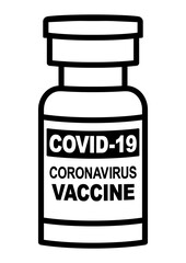 gz958 GrafikZeichnung - english: Healthcare concept - vaccine icon. - COVID 19, coronavirus - ampoule - bottle / vial - vaccines sign - simple isolated template - DIN A4 xxl g10010