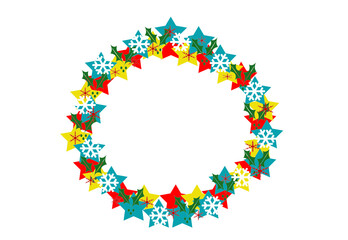 Fototapeta premium couronne de noël isolé sur fond blanc