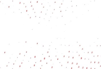 Light Red vector pattern with music elements.