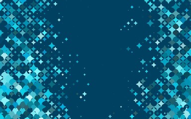 Light BLUE vector background with colored stars.