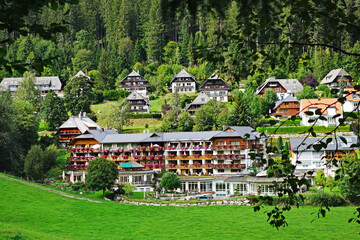 Hinterzarten im Schwarzwald mit Hotel und Häusern