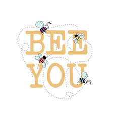 color bee text yellow animal line tee illustration art vector tee slogan