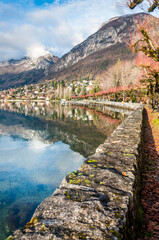 Fototapeta premium Port de Menthon et lac d'Annecy