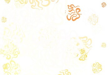 Light Orange vector pattern with random forms.