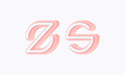 3D isometric premade logo rounded kids store circle monogram alphabet characters