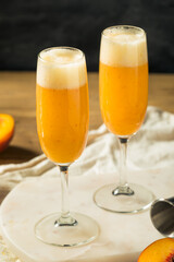 Refreshing Boozy Peach Bellini