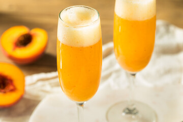 Refreshing Boozy Peach Bellini