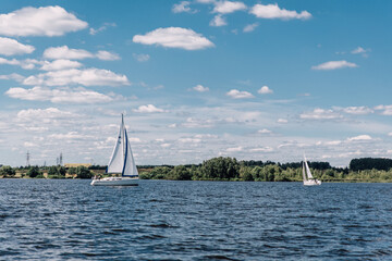 sailing on the lake