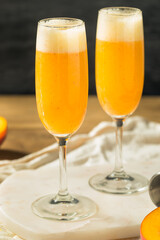 Refreshing Boozy Peach Bellini