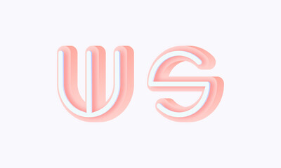 3D isometric premade logo rounded kids store circle monogram alphabet characters