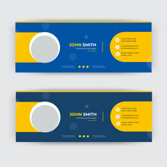 Email signature template design or email footer and personal social media cover	
