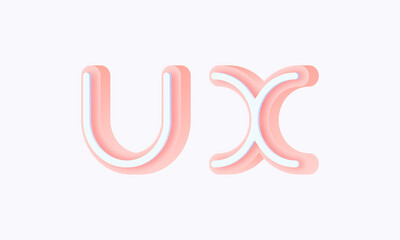 3D isometric premade logo rounded kids store circle monogram alphabet characters