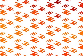 Light Orange vector pattern with narrow lines.