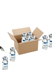 coronavirus vaccine is being prepared in the box.