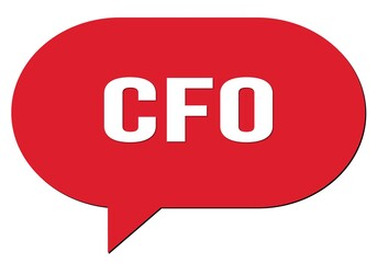 CFO text written in a red speech bubble