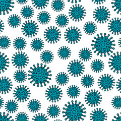 Coronavirus seamless pattern