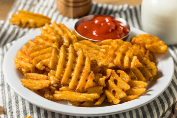 Homemade Greasy Waffle French Fries