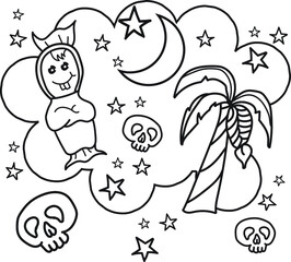 horror coloring book for kids