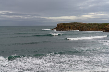 view of the Praia do Portinho Beach in Peniche