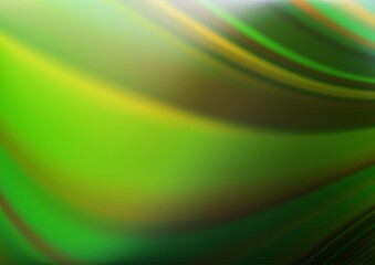 Dark Green vector glossy bokeh pattern.
