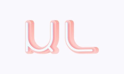 3D isometric premade logo rounded kids store circle monogram alphabet characters