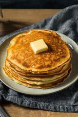 Homemade Sourdough Pancakes with Butter