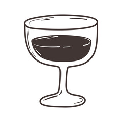 champagne cup celebration event doodle icon design