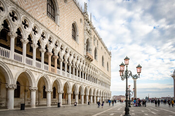 Doge's Palace without tourists in Venice