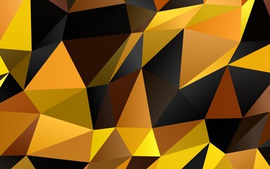 Light Yellow, Orange vector abstract polygonal texture.