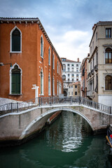 Fototapeta na wymiar Walking through Castello Quarter in Venice