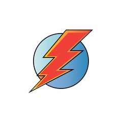 lightning icon logo vector