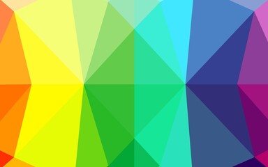 Light Multicolor, Rainbow vector polygonal pattern.