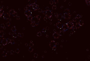 Light Blue, Red vector pattern with spheres.