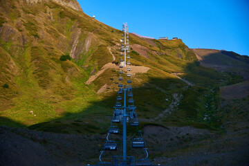 Ropeway in the mountains