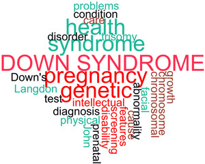 Down Syndrome Typography vector word cloud.