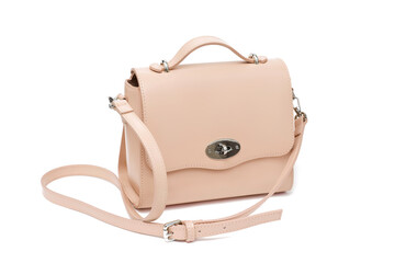 Small purse handbag isolated on white background