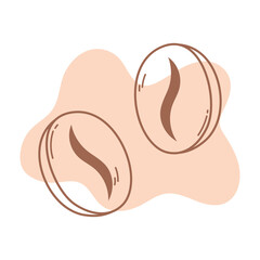 coffee beans freshness icon line and fill
