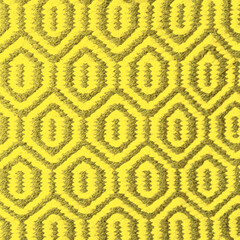 Bright IlluminatingYellow and Gray Wool Rug Carpet Texture Background.