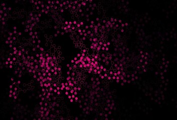 Dark Pink vector pattern with artificial intelligence network.