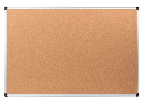 blank cork notice board with metal aluminum frame