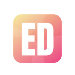 ED Letter Logo Design With Simple style