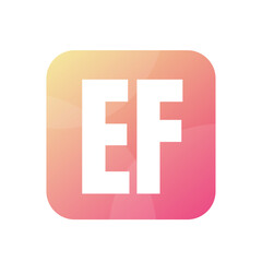 EF Letter Logo Design With Simple style