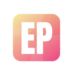 EP Letter Logo Design With Simple style